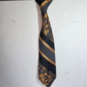Vintage Clip On Neck Tie in Black and Copper Colors Mr. John Snapper